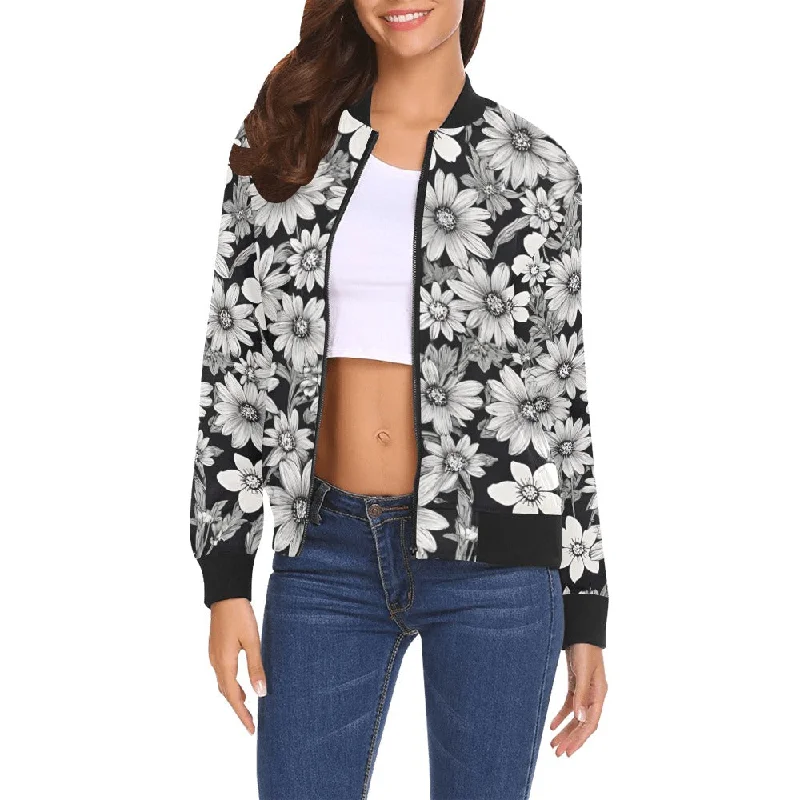 All Over Print Bomber Jacket for Women ( H19) Women's sporty jackets