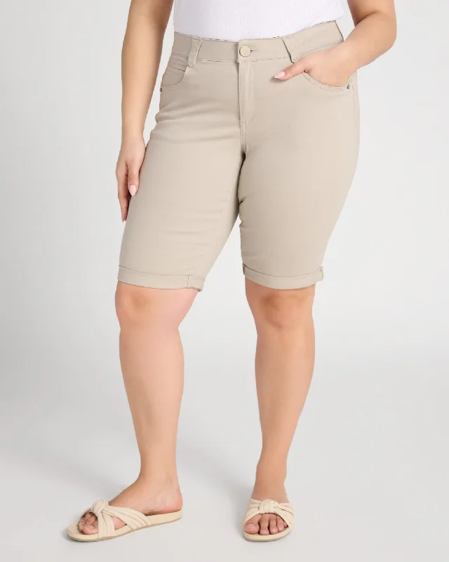 Plus Size "Ab"Solution Cuffed Bermuda