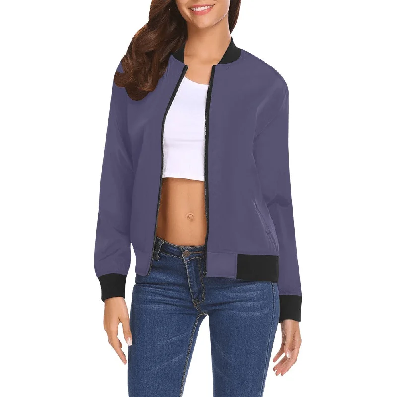 All Over Print Bomber Jacket for Women ( H19) Women's quilted jackets