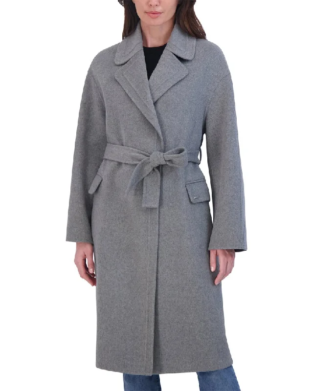 Tahari Wool-Blend Wrap Coat Women's lightweight jackets