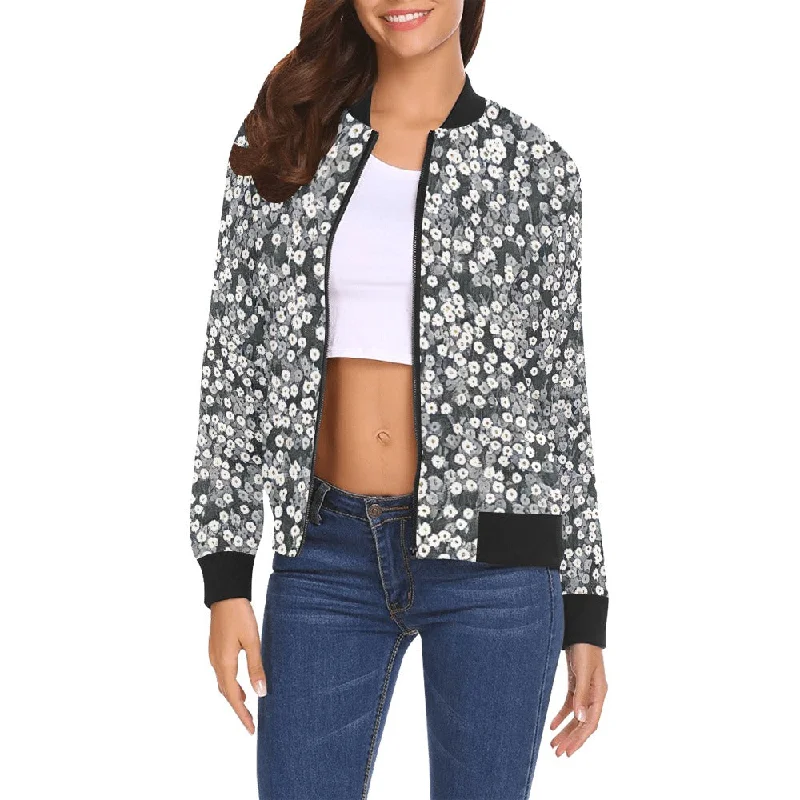 All Over Print Bomber Jacket for Women ( H19) Women's elegant jackets