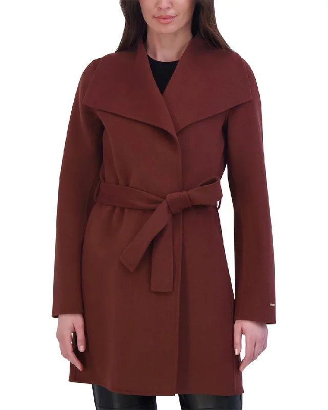 Tahari Double Face Wool-Blend Coat Women's fitted jackets