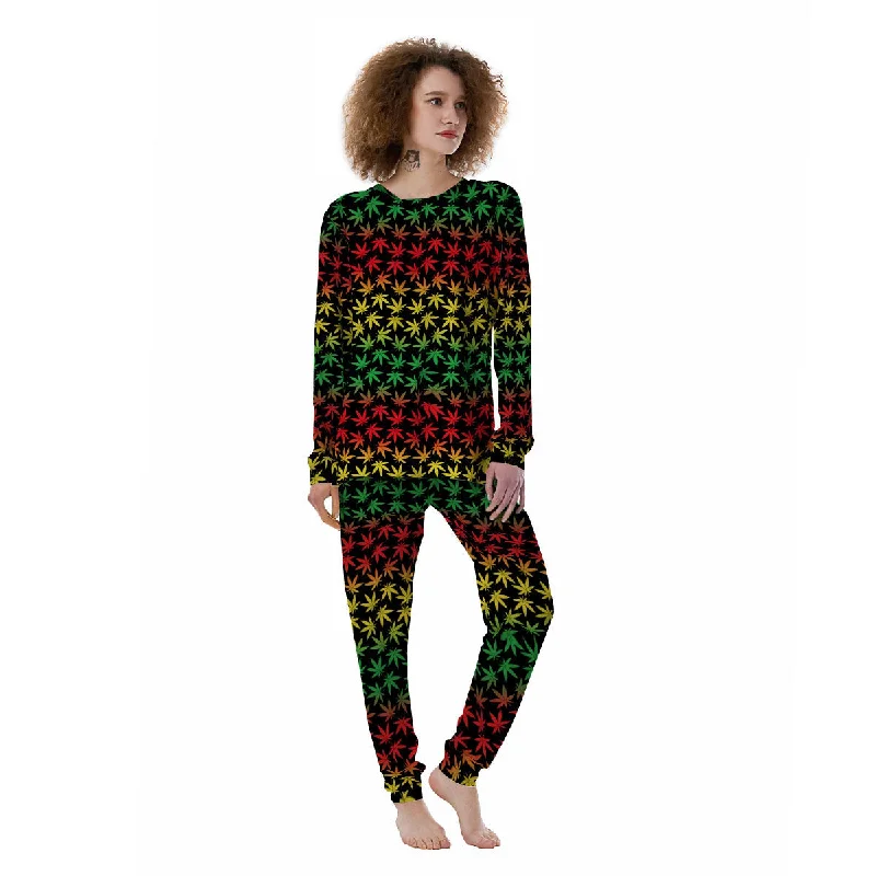 Hemp Rastafarian Print Pattern Women's Pajamas Best-selling pajama sets 2024