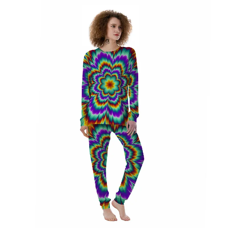 Illusion Optical Explosion Psychedelic Women's Pajamas Elegant pajama sets