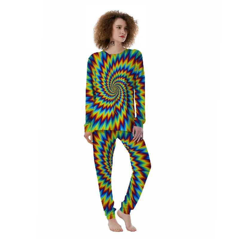 Illusion Optical Psychedelic Expansion Women's Pajamas Thermal pajama sets