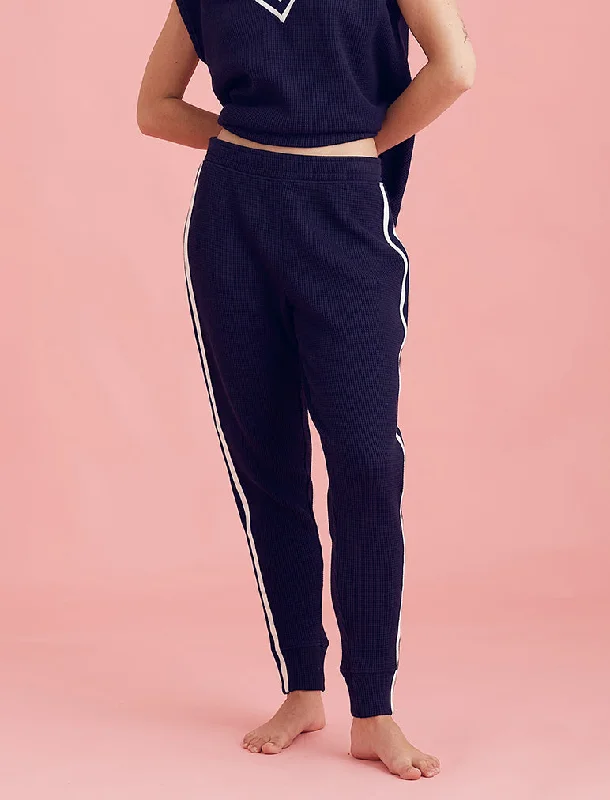 Luxe Waffle Tennis Jogger Pajama sets under $50