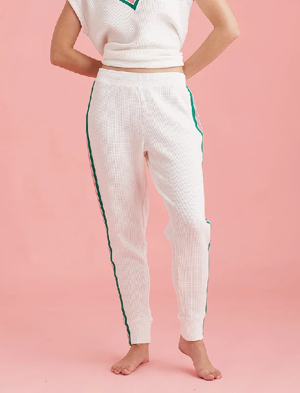 Luxe Waffle Tennis Jogger Best pajama sets for teens