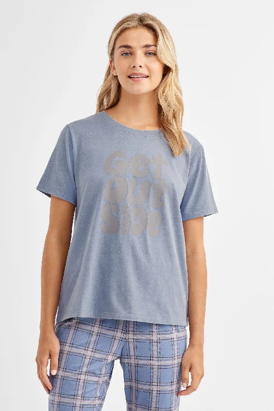 T-shirt pyjama imprimé en coton - Femme Two-piece pajama sets