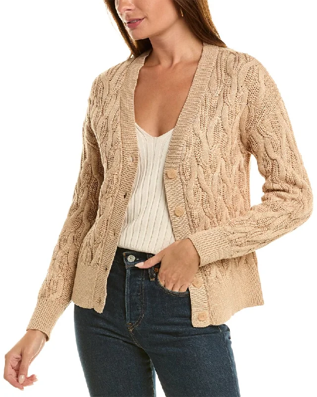 525 America Lurex Cable Cardigan Silk-blend sweaters