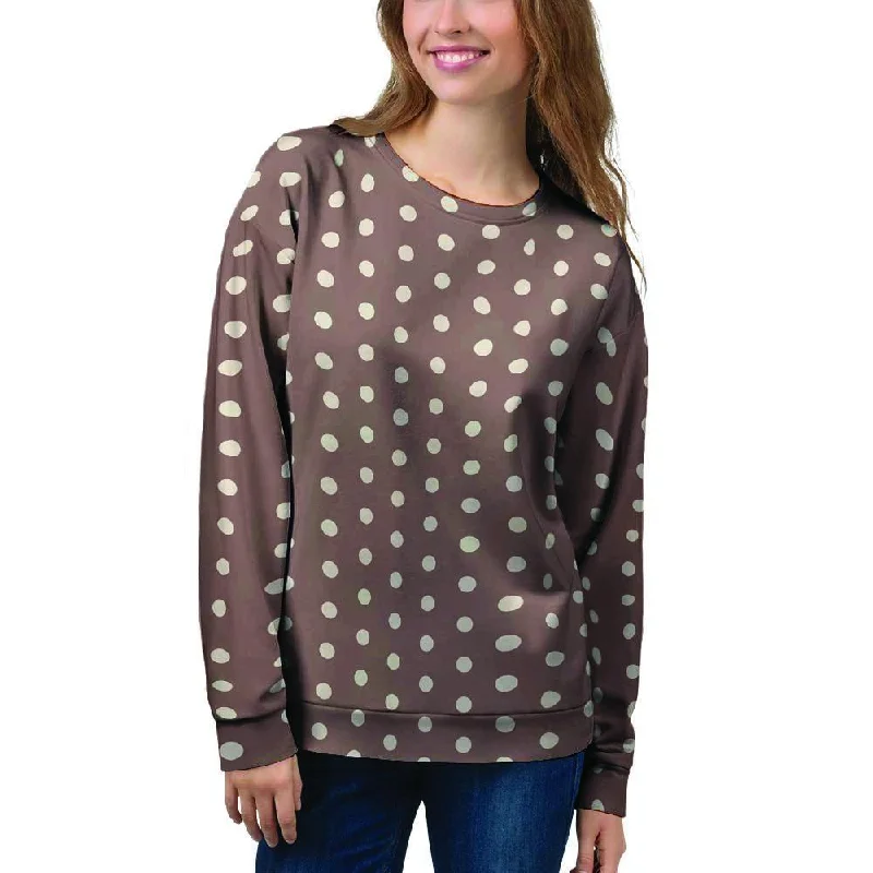 Brown Tiny Polka Dot Women's Sweatshirt Weekend sweaters