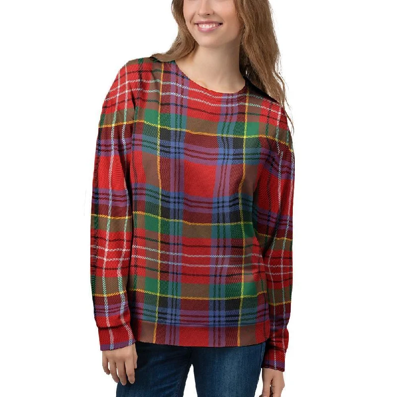 Caledonia Red Plaid Tartan Women's Sweatshirt Gucci sweaters