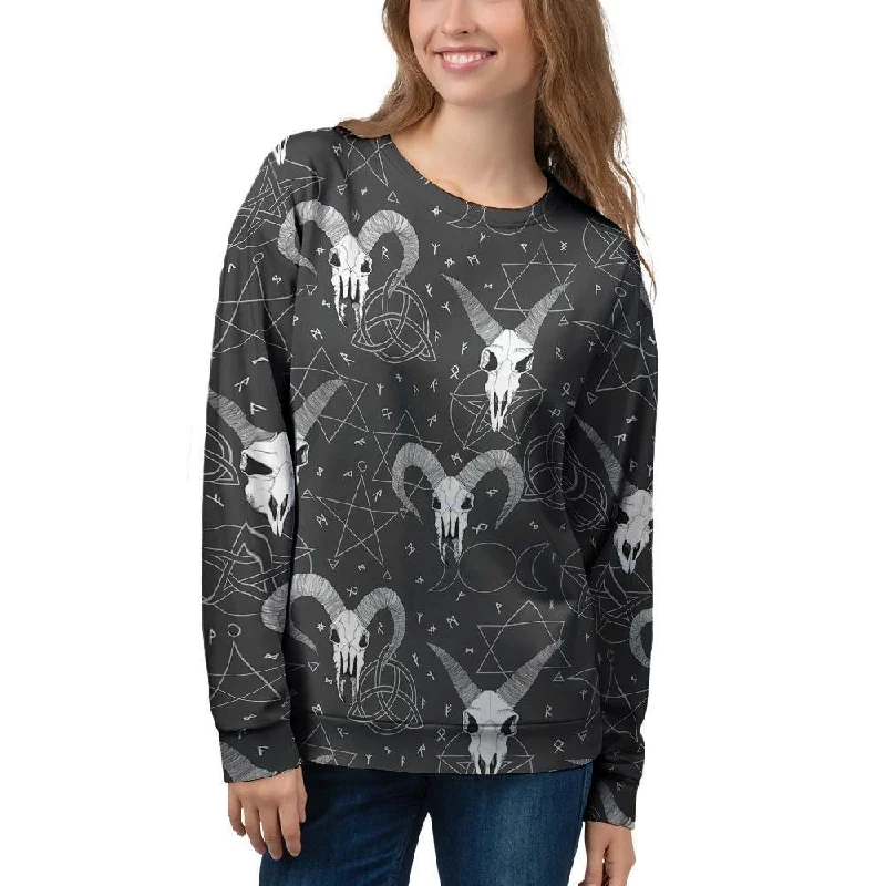 Capricorn Astrology Gothic Witch Women's Sweatshirt Edgy sweaters