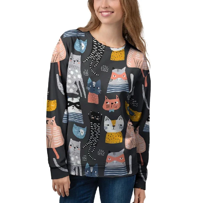 Cat Style Print Women's Sweatshirt Best value sweaters