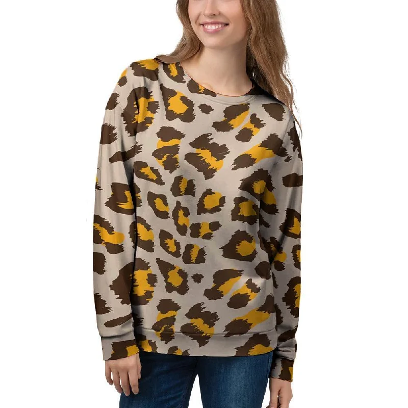 Cheetah Print Women's Sweatshirt Luxury sweaters