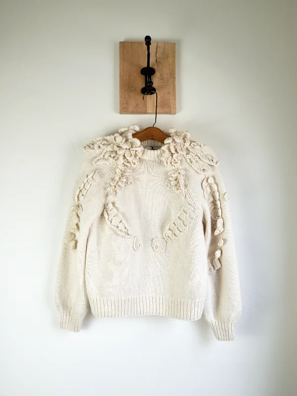 Spencer Vladimir Handknit Crochet Floral Sweater Best sweaters for formal occasions