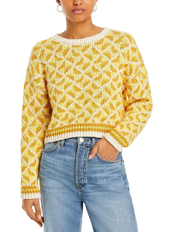 The Itsy Womens Knit Crewneck Crop Sweater Christmas sweaters