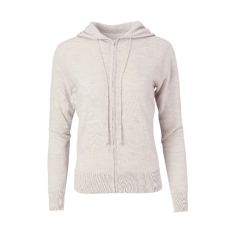 THE WOMEN'S CHITOWN MERINO FULL ZIP HOODIE - IS75708FZW Premium sweaters