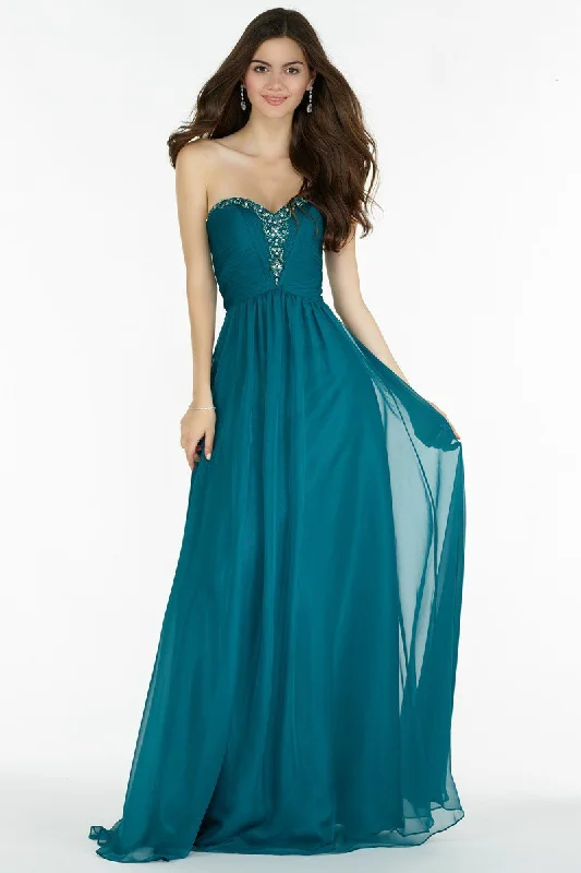 Alyce Paris - Strapless Ruched A-Line Evening Dress 8022 - 1 pc Emerald in Size 10 Available ASOS party dresses