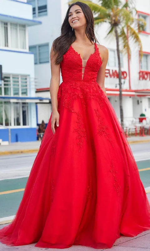 Amarra 88510 - V-Neck Embellished Ballgown Garden party dresses