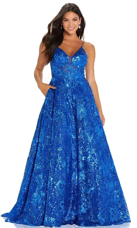 Amarra 88606 - Sequin V-Neck Ballgown Best party dresses for curvy figures