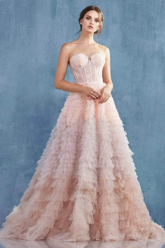 Andrea and Leo - Sweetheart Corset Ballgown A0767 - 1 pc Blush In Size 4 Available Bodycon party dresses