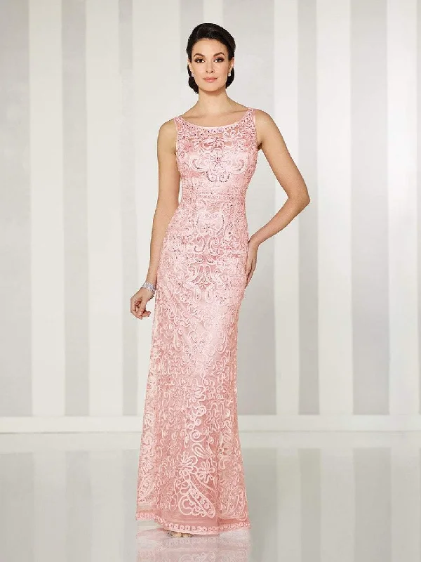 Cameron Blake - 115604 Bateau Illusion Long Evening Gown Engagement party dresses