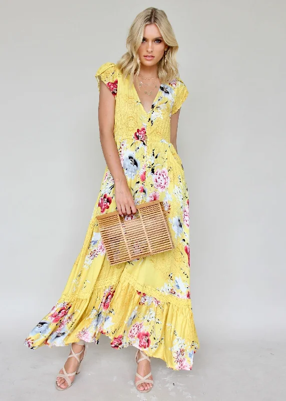 Carmen Maxi Dress - Summer Sunshine Tiered maxi dresses