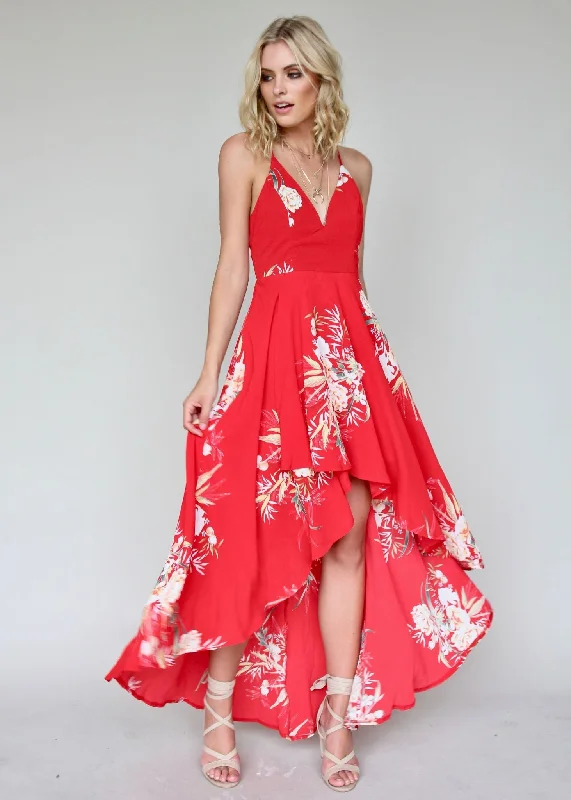 Homebound Maxi Dress - Red Festival maxi dresses