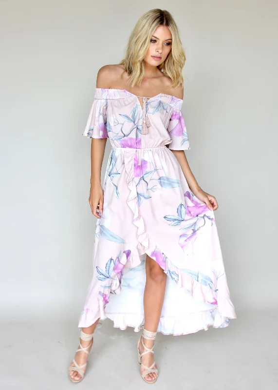 La Venus Off Shoulder Maxi Dress - Blossom ASOS maxi dresses