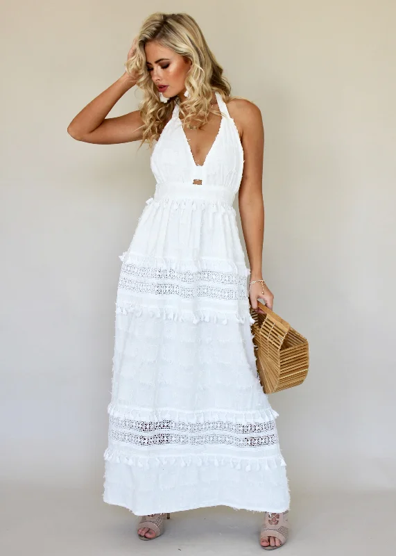 Lost Heaven Maxi Dress - White PrettyLittleThing maxi dresses