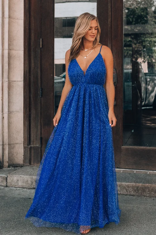 Marisol Glitter Maxi Dress (Royal Blue) FINAL SALE H&M maxi dresses