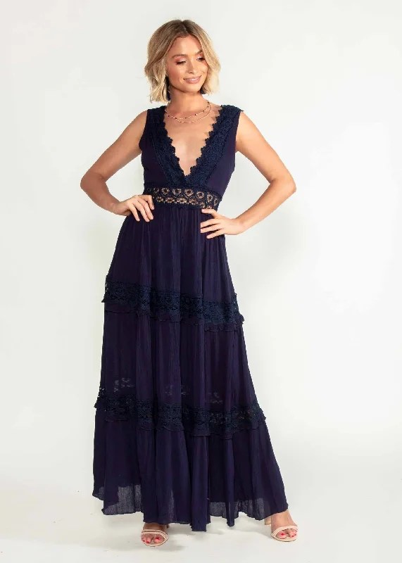 Zion Maxi Dress - Navy Spring maxi dresses