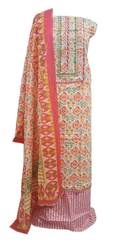 Jaipuri Cotton Printed Suit with Gotta Patti work EV11 Preppy floral dresses