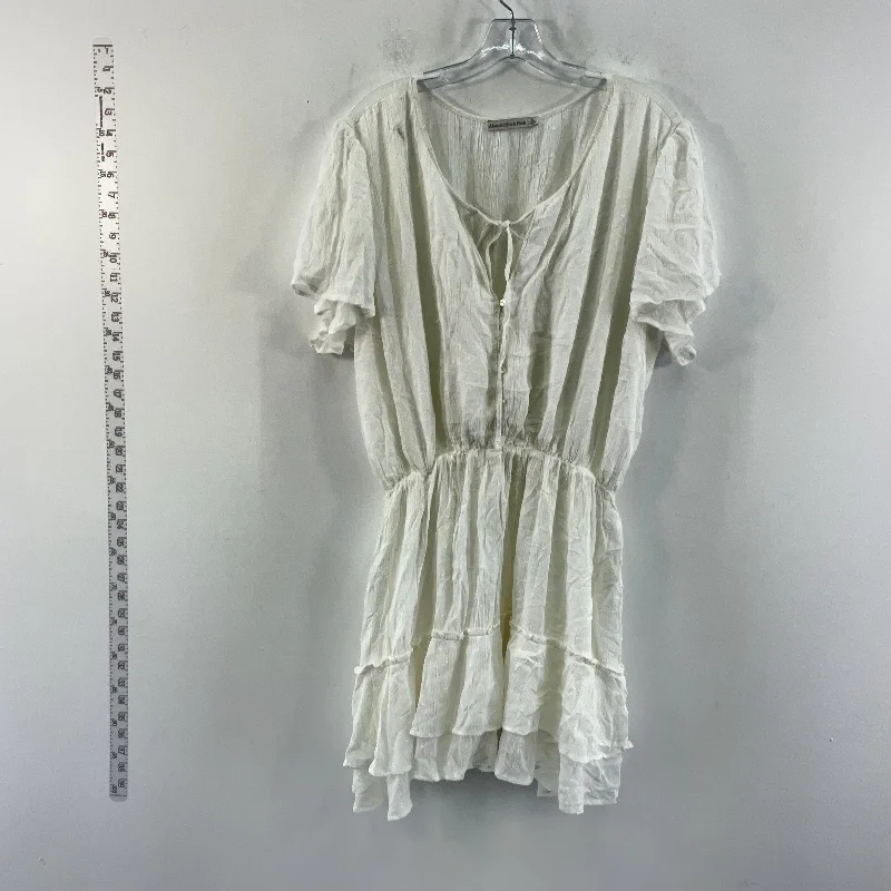 Abercrombie & Fitch White A Line Dress Womens XL Club unclassified dresses