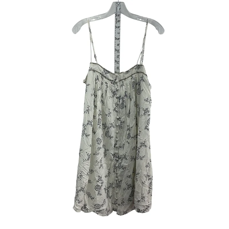 Abercrombie & Fitch White Blue Paisley Print Women's Cotton Sundress - Size M Printed unclassified dresses