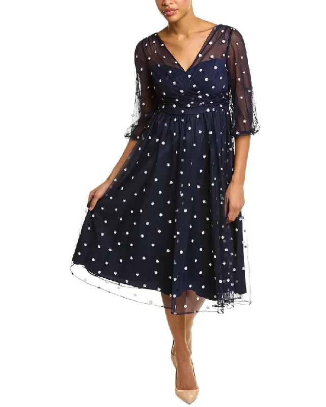 Adrianna Papell Polka Dot A-Line Dress Bold pattern unclassified dresses