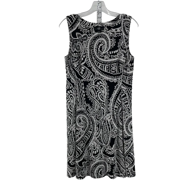 AGB Women's Black/White Paisley Shift Dress Size 6 Mesh unclassified dresses