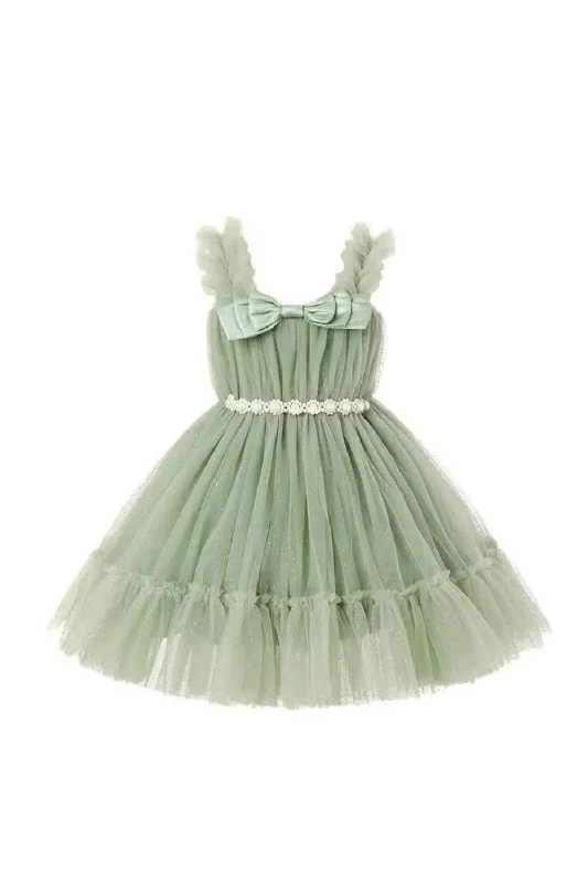 Baby Girl Princess Dress Sleeveless Sling Dresses Pleated Ball Gown Sweet Girls Children Birthday Tulle unclassified dresses