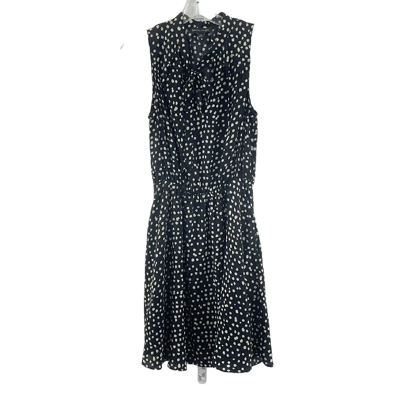 Banana Republic Black White Polka Dot Womens A-Line Dress XS Polyester Preowned Discounted unclassified dresses