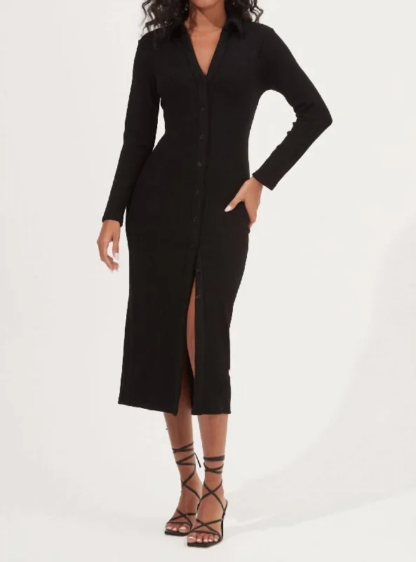 Bransbury Dress in Black Chiffon unclassified dresses