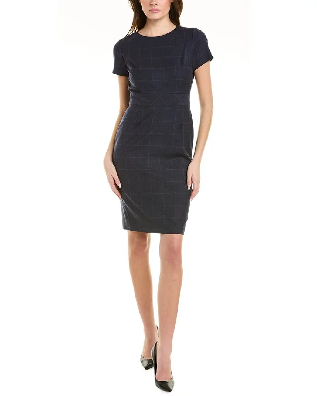 Brooks Brothers Explorer Wool-Blend Sheath Dress Dark color unclassified dresses