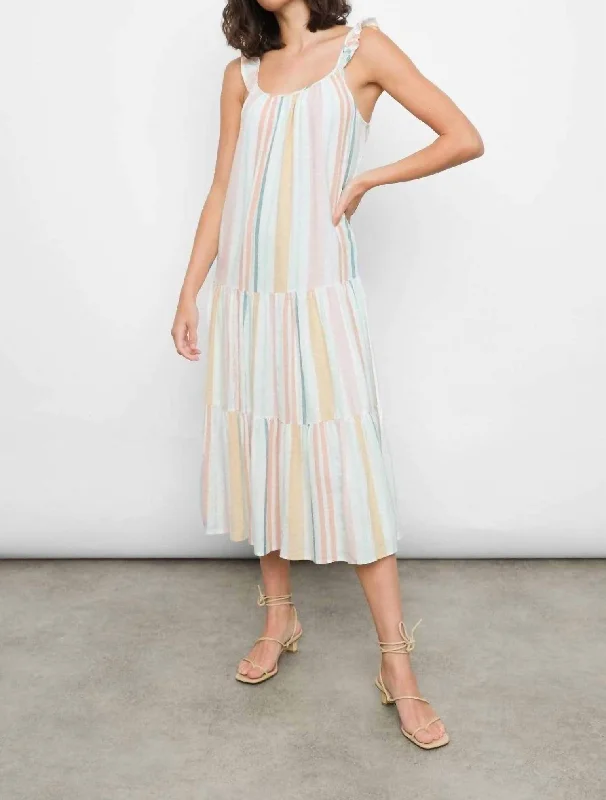 Capri Dress in Melon Stripe Knitted unclassified dresses