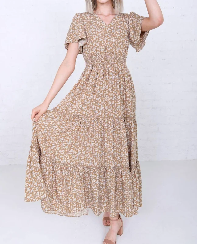 Eden Amber Dress in Gold Metallic unclassified dresses