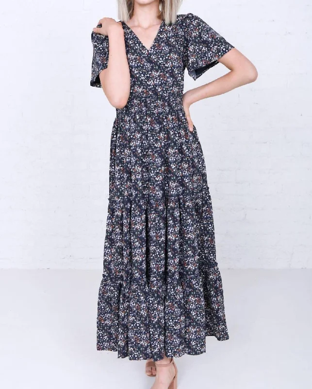 Eden Orchard Dress in Navy Pastel unclassified dresses