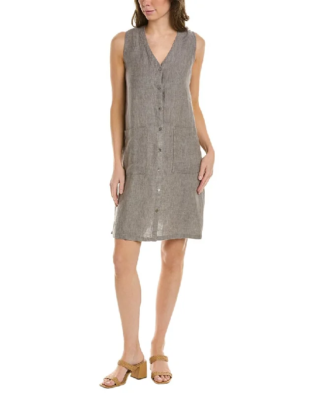 EILEEN FISHER Delave Linen Dress Embroidered unclassified dresses