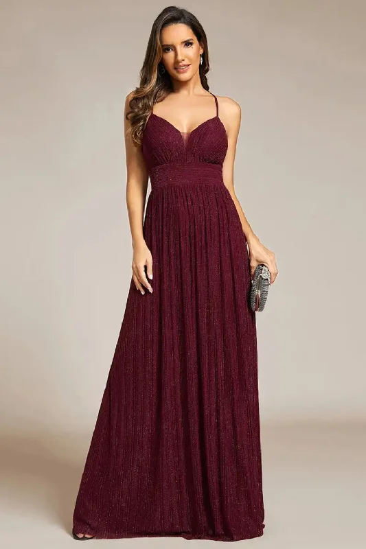 Elegant Evening Dresses Sleeveless Backless Formal  Ever Pretty of Burgundy Bridesmaid Dress Cotton unclassified dresses