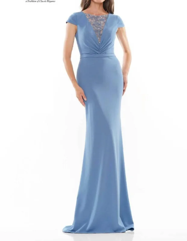 Evening Gown in Slate Blue Engagement unclassified dresses