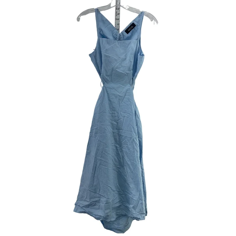 Fab'rik Women's Blue Cut Out Back A-Line Fit & Flare Dress Size M Denim unclassified dresses