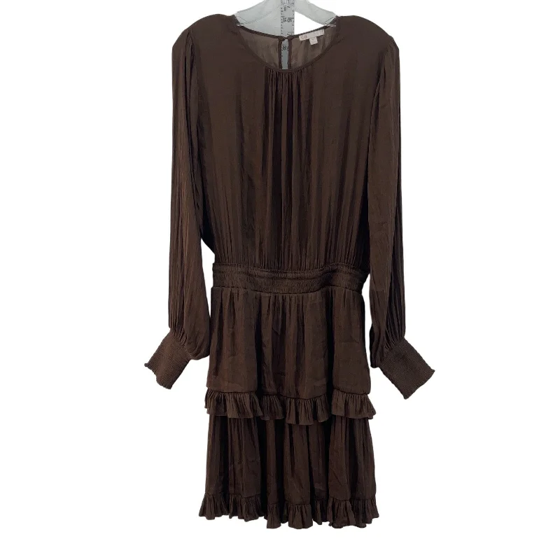 Gianni Bini Womens Brown Blouson Dress M - Knee Length, Preowned One-shoulder unclassified dresses