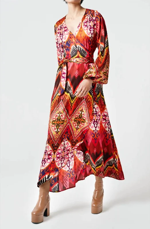 Hostess Dress in Multi Ikat Sequin unclassified dresses